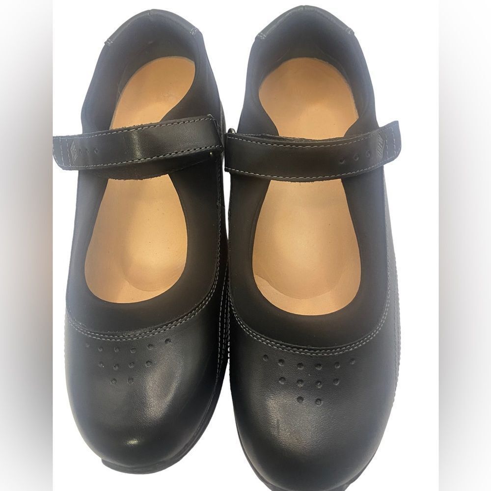 Drew Shoes Womens 9.5 W Mary Jane Comfort 14353-45 Black Suede Hook & Loop